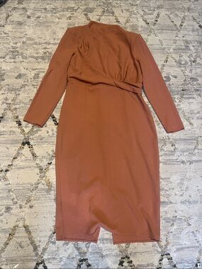 Asos Rust Wrap Midi Dress - Women